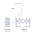 thumbnail image 4 of Amdohai Telescopic Book Stand Retractable Bookends Metal Book Ends Decorative Binder Holder Organizer Adjustable 10.5cm/4.1'', 4 of 7