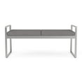 thumbnail image 4 of Lesro Gansett Polyurethane 2-Seat Bench Waiting Room Guest in Silver/Castillo Metal Gray, 4 of 5