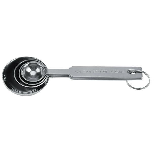 Cucharas Dosificadores, Cucharas Dosificadores de Acero inoxidable, Juego de 4 Ingredientes Líquidos Secos, Cuchara de Café de Cocina