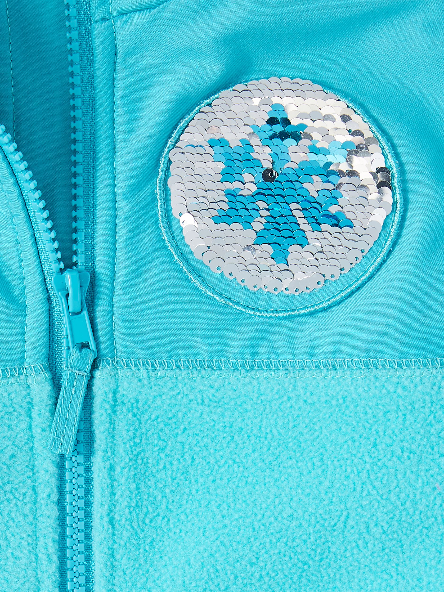 Frozen Girls Reversible Flip Sequin Polar Fleece Jacket, sizes 4-6x - image 3 of 3