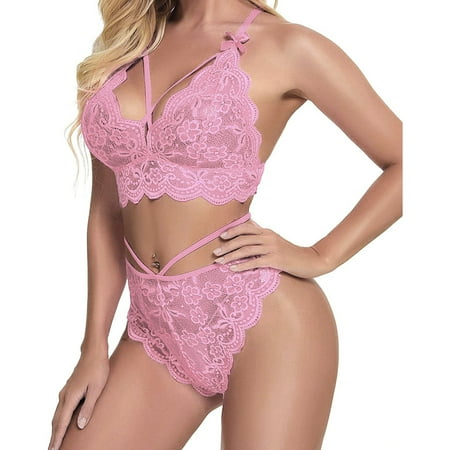 

POROPL Lingerie For Women Valentine S Day Role Play Halter Hook And Eye Nightdress Breathable Mini Girl Ladies Nightdress For Women