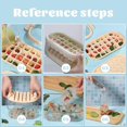 thumbnail image 4 of Ice Cube Tray With Lid And Bin, 2 Tiers Ice Cube Moulds Square And Round Ice Tray With Storage Ice Box For Freezer,water,whiskey, 4 of 5