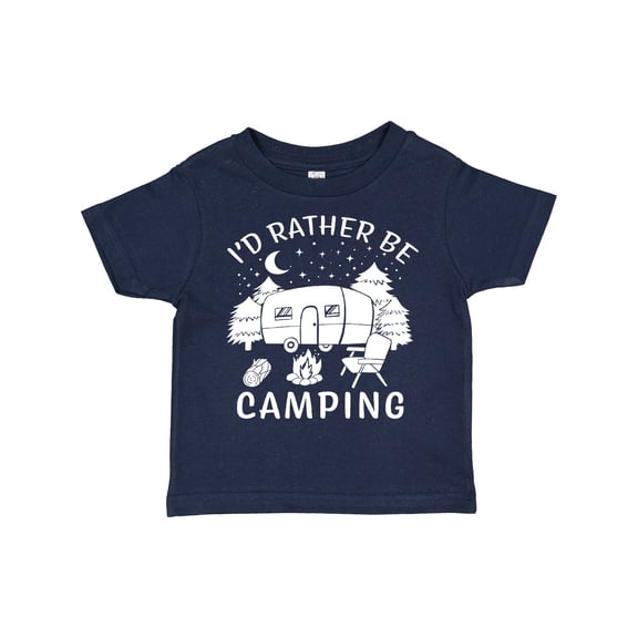 Inktastic I'd Rather Be Camping Boys or Girls Toddler T-Shirt