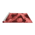 thumbnail image 2 of Ahgly Company Machine Washable Indoor Round Abstract Red Modern Area Rugs, 4' Round, 2 of 4