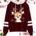 thumbnail image 2 of WILLBEST Sudadera Oversize para Mujer con Estampado Navideño Informal y Cordón Ajustable XX-Grande, 2 of 3
