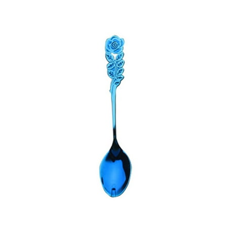

FaLX Stainless Steel Rose Coffee Sugar Tea Stirring Spoon Tableware Kitchen Supply