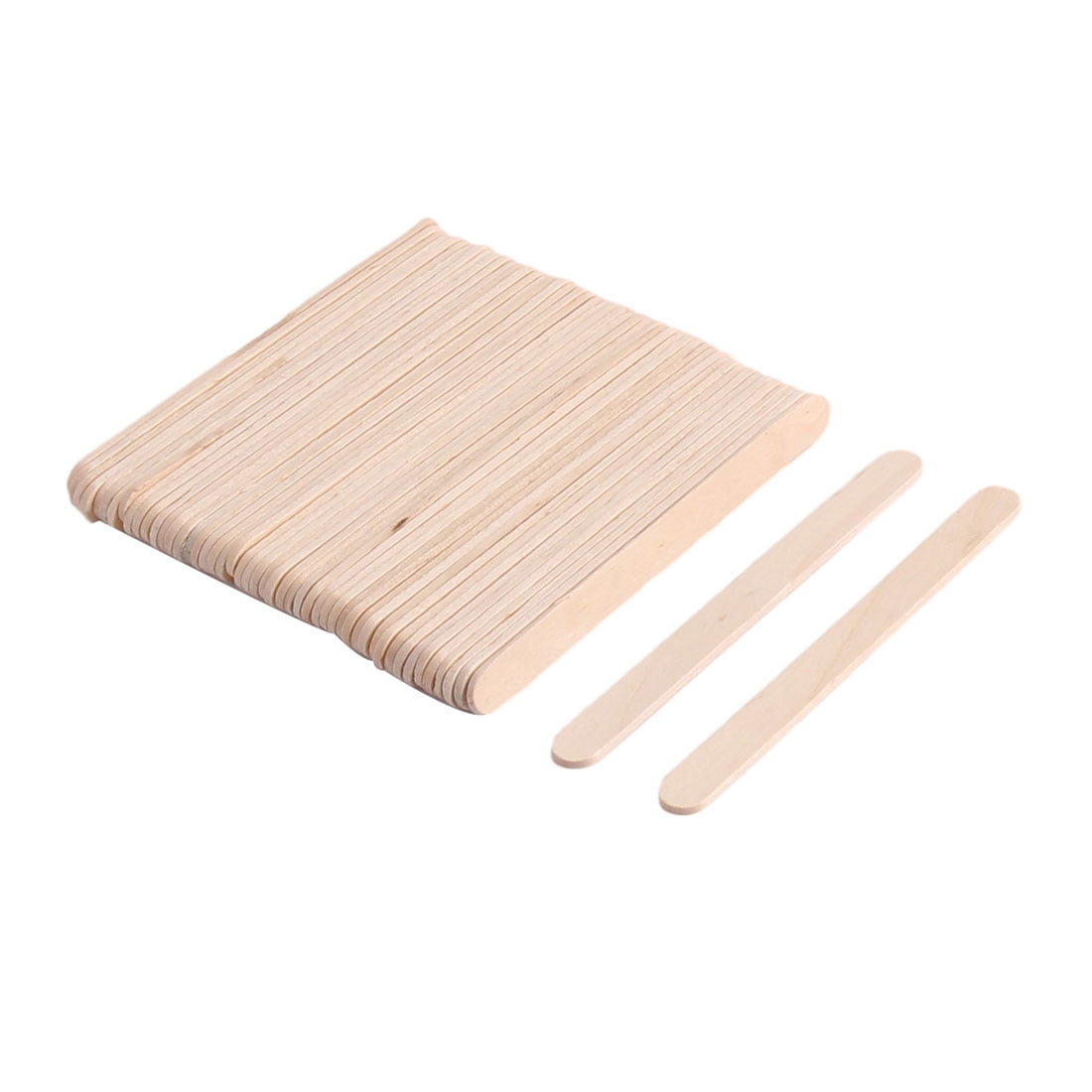 Unique Bargains 50 Pcs Home Wooden DIY Craft Freezer Ice Cream Pop Treat Sticks Bar 11.5cm Length