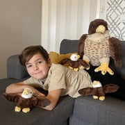 Muiteiur 4Pcs Falcon Stuffed Animal 13.7 Giant Falcon Plush with 3 Babies Eagle Plush Toy