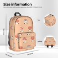 thumbnail image 5 of Mochila con bonito diseño de setas, ideal para portátil, viajes, senderismo, negocios, para mujeres y hombres., 5 of 5