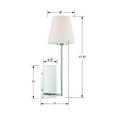 thumbnail image 5 of Lena 1 Light Chrome Wall Mount, 5 of 11