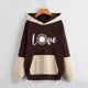 thumbnail image 2 of Gibobby Sudadera con capucha mujer, Sudaderas para mujer, sudadera corta de forro polar de otoño(Marrón,CH), 2 of 3