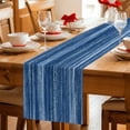 thumbnail image 5 of Navy Blue Table Runner 72 Inches, Vintage Modern Abstract Art Ombre Bed Runner Dresser Scarves Tabletop for Indoor Outdoor Parties/Ceremony/Banquet, 14" x 72", 5 of 8