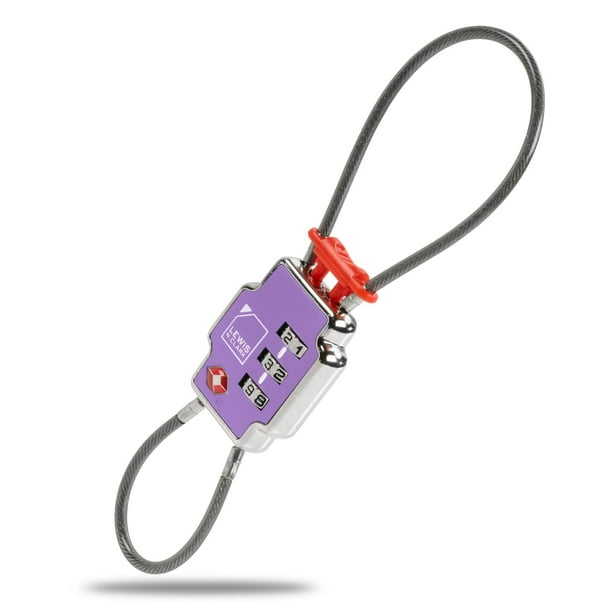 Candados TSA para Equipaje Lewis N Clark 3X Seguridad Paquete de 1 Color Morado