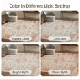 thumbnail image 7 of ODIKA 2'x3' Washable Accent Rug Traditional Vintage Distressed Over Boho Scroll Border Inspired for Bedroom, Nursery, RV, Pet Friendly, Bedside Mat, 7 of 7