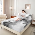 thumbnail image 4 of Homewish Geometric Stripes Twin Sheet Sets 3pcs for Female Men Adults,Abstract Gradient Ombre Twin Fitted Sheet Microfiber,Vintage Aesthetic Breathable Flat Sheet,Super Cozy Room Decor, 4 of 7