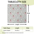 thumbnail image 2 of Princess Unicorn Butterfly Pattern Square Fitted Tablecloth with Elastic Edge,Square Table Cover,Washable Elastic Table Cover for Home Kitchen Party Decor 34"x34", 2 of 6
