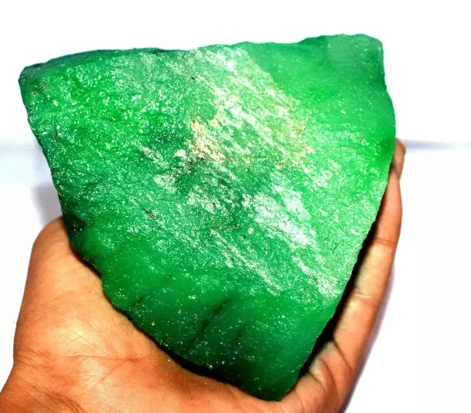 1700.22 Carat Colombian Green Emerald Rough - Natural Uncut Earth Mind Gemstone