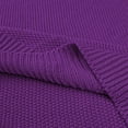thumbnail image 6 of Unique Bargains Pure Cotton Soft Cable Knit Throw Blanket Purple 51" x 59", 6 of 8