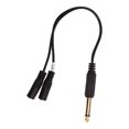 thumbnail image 4 of Cable de Sonido Divisor Y, Pérdida de Señal de 6.35 mm Mono Macho A Dual de 3.5 mm Hombra Dual 1/8 Pulgadas Femenino A 1/4 Pulgada Cable de Divisor y Cable de divisor Masculino, 4 of 7