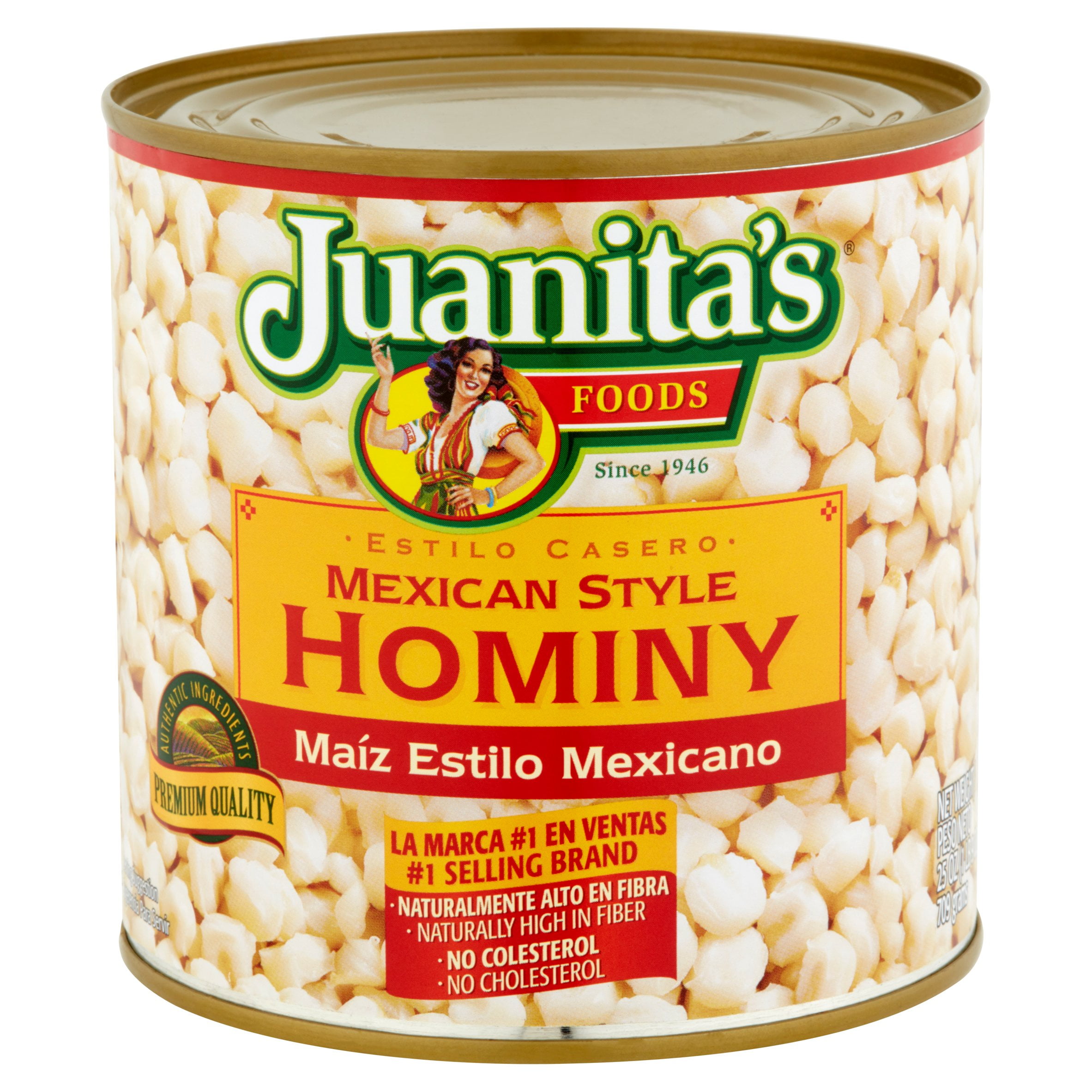 Juanita's Foods Mexican Style Hominy, 25 oz