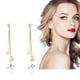 thumbnail image 2 of Xihbxyly Pendientes Largos de Borlas de Imitación de Cristal para Mujer, Nuevos, 2 of 3