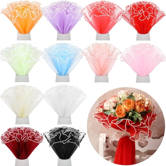 Malla para envolver flores Gilprop, 28 cm x 3,7 m, 12 colores