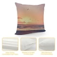 thumbnail image 4 of Beach Sunset and Sea Gulls' Modern Seashore Throw Cushion Pillow Cover for Living Room, Sofa, 4 of 5
