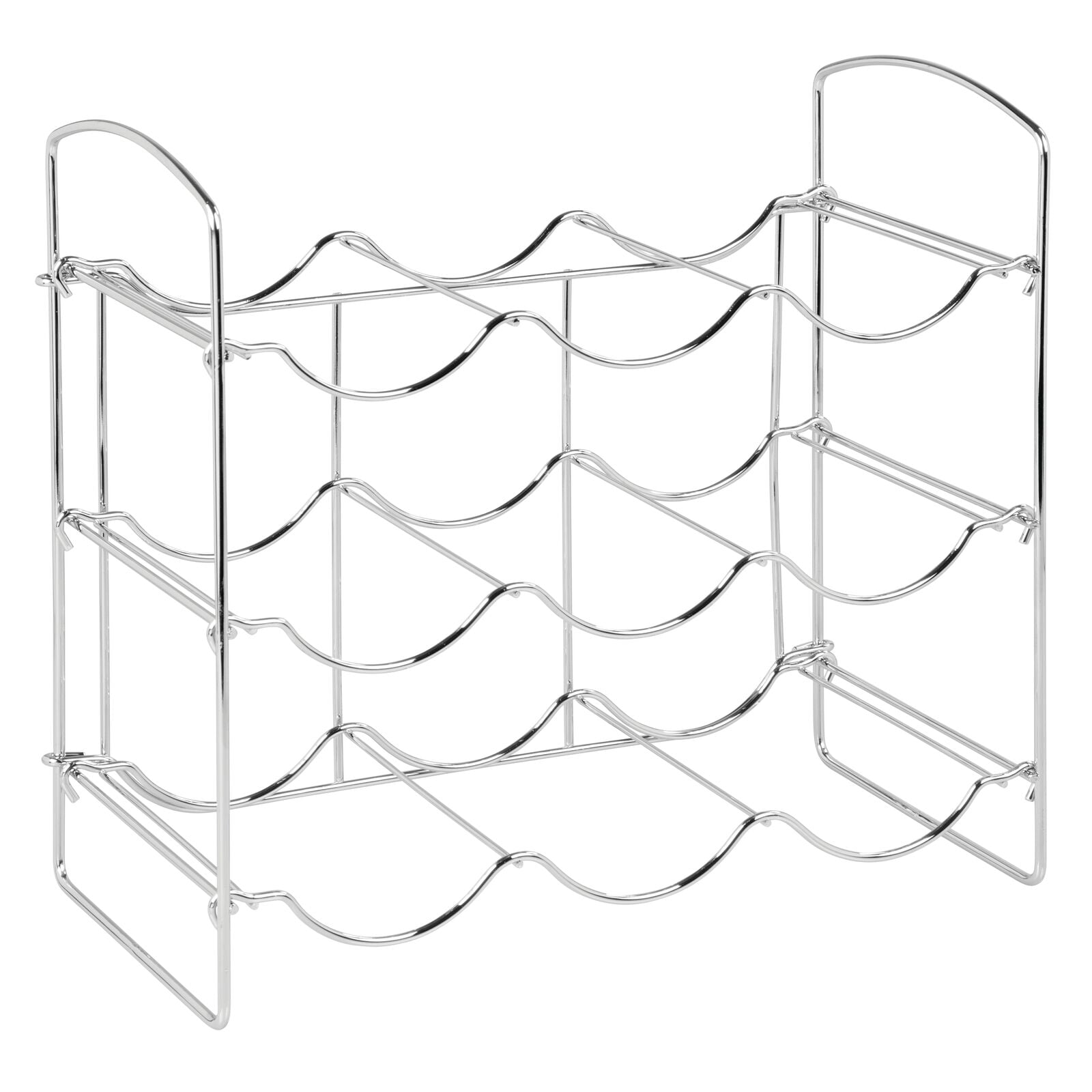 mDesign Metal Wire FreeStanding Water Bottle Rack Storage Organizer