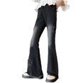 thumbnail image 4 of Baggy Jeans Kids Casual High Waisted Wide Leg Embroidered Jeans Back To School Clothes Kid Jeans Size 4-12 Years, 4 of 4