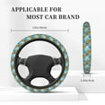 thumbnail image 5 of Daiia Sunflowers Steering Wheel Cover Auto Steering Wheel Covers Breathable Anti-Slip Steering Wheels Car Interior Decor Accessories for Men Women Universal 15 Inch, 5 of 8
