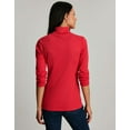 thumbnail image 5 of Joules Women's Clarissa Solid Roll Neck Jersey Top, Red, Size 6/Small, 5 of 5