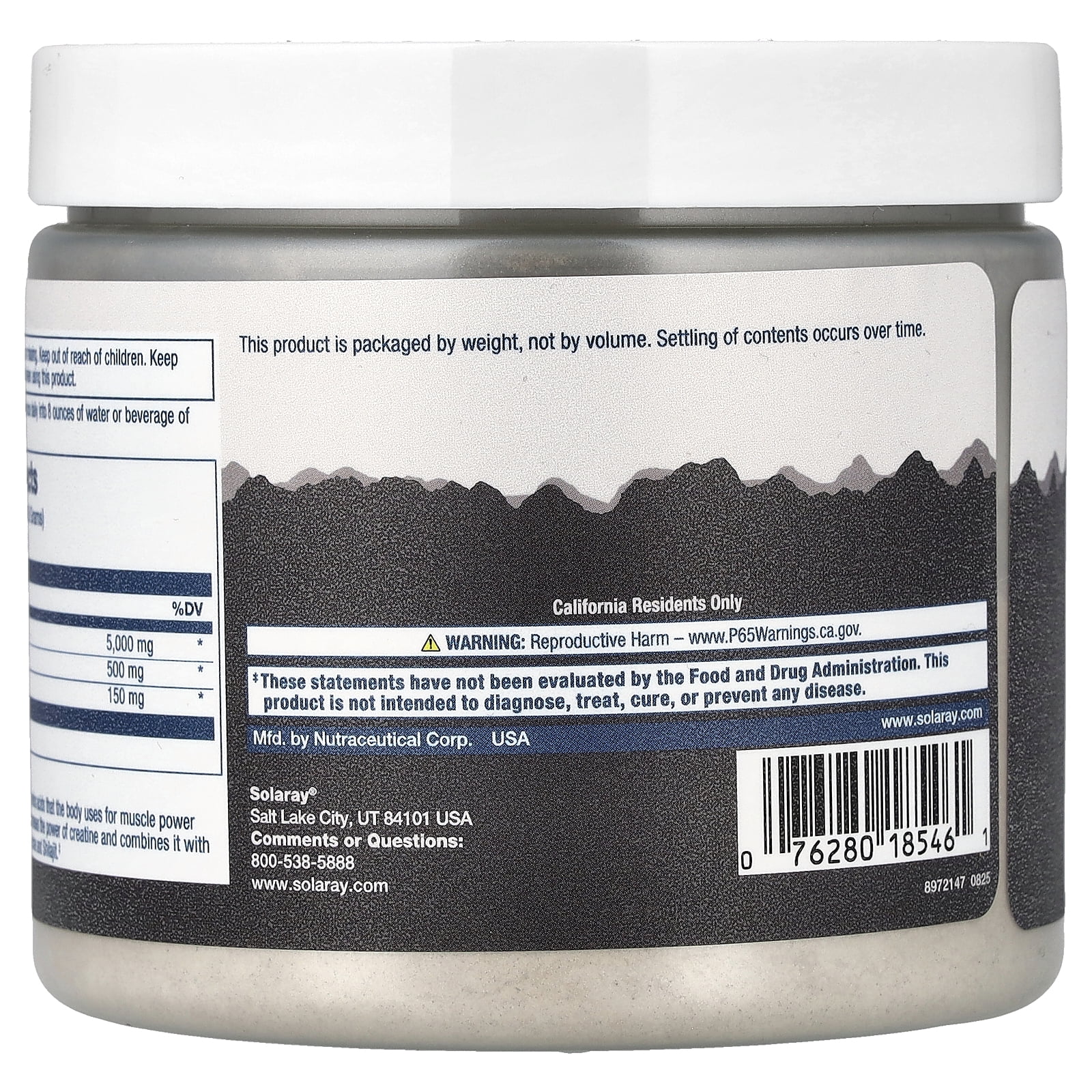 Solaray Creatine with Shilajit, Unflavored, 6.1 oz (173 g)