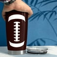 thumbnail image 5 of Football Tumbler Cup 20oz Stainless Steel Insulated Travel Mug Tumblers Cup Football Gifts for Coaches Women Men Gifts for Birthday Christmas, 5 of 6