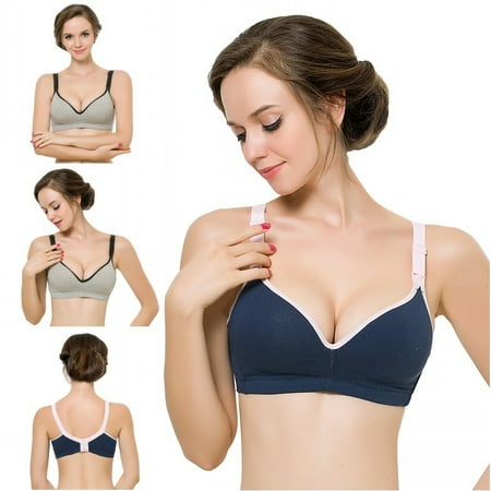 

Women Seamless Pregnant Breastfeeding Cotton Bra Maternity Nursing Underwear