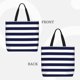 thumbnail image 2 of Fotbe Navy Blue And White Stripes Bolsa Tote con Estampado para Mujer, Bolsos con Cremallera, Bolsa de Hombro Casual de Gran Capacidad con Bolsillos Internos, 2 of 7