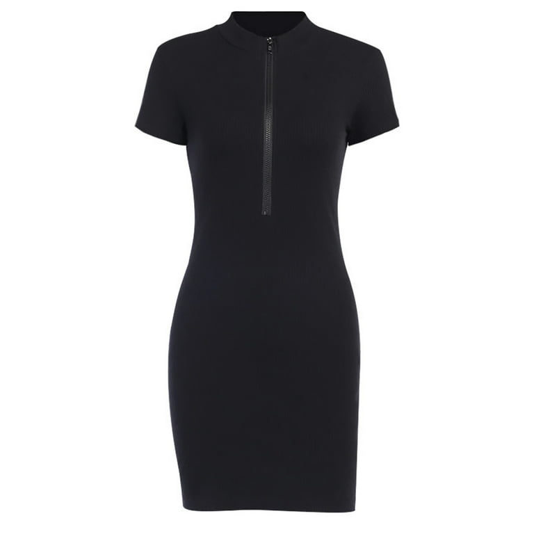 Zip up bodycon 2025 dress