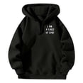 thumbnail image 3 of Yuanlong Womens Hoodies Half-Zip "I AM A CHILD OF GOD" Printed Long Sleeve Hoodie Spring Streetwear Cozy Athleisure Tops, 3 of 4