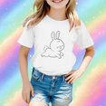 thumbnail image 5 of Shadoumai Easter Kids Graphic T-Shirt Soft Organic Short Sleeve Tee With Bunny And Egg Design For Holiday Celebration, 5 of 6