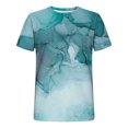 thumbnail image 5 of Qertyioot Hommes Imprimer Manches Courtes Col Rond T-shirt Casual Mode Manches Courtes Été Clair, 5 of 5