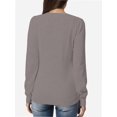thumbnail image 3 of Women's Crew Neck Button Down Long Sleeve Cardigan Sweater, 3 of 4