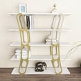 thumbnail image 4 of Decorotika Adar Bookcase White And Gold, 4 of 6