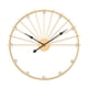 thumbnail image 1 of Reloj colgante artístico, adorno moderno, redondo, silencioso, sin tictac, para oficina, Oro, 1 of 9