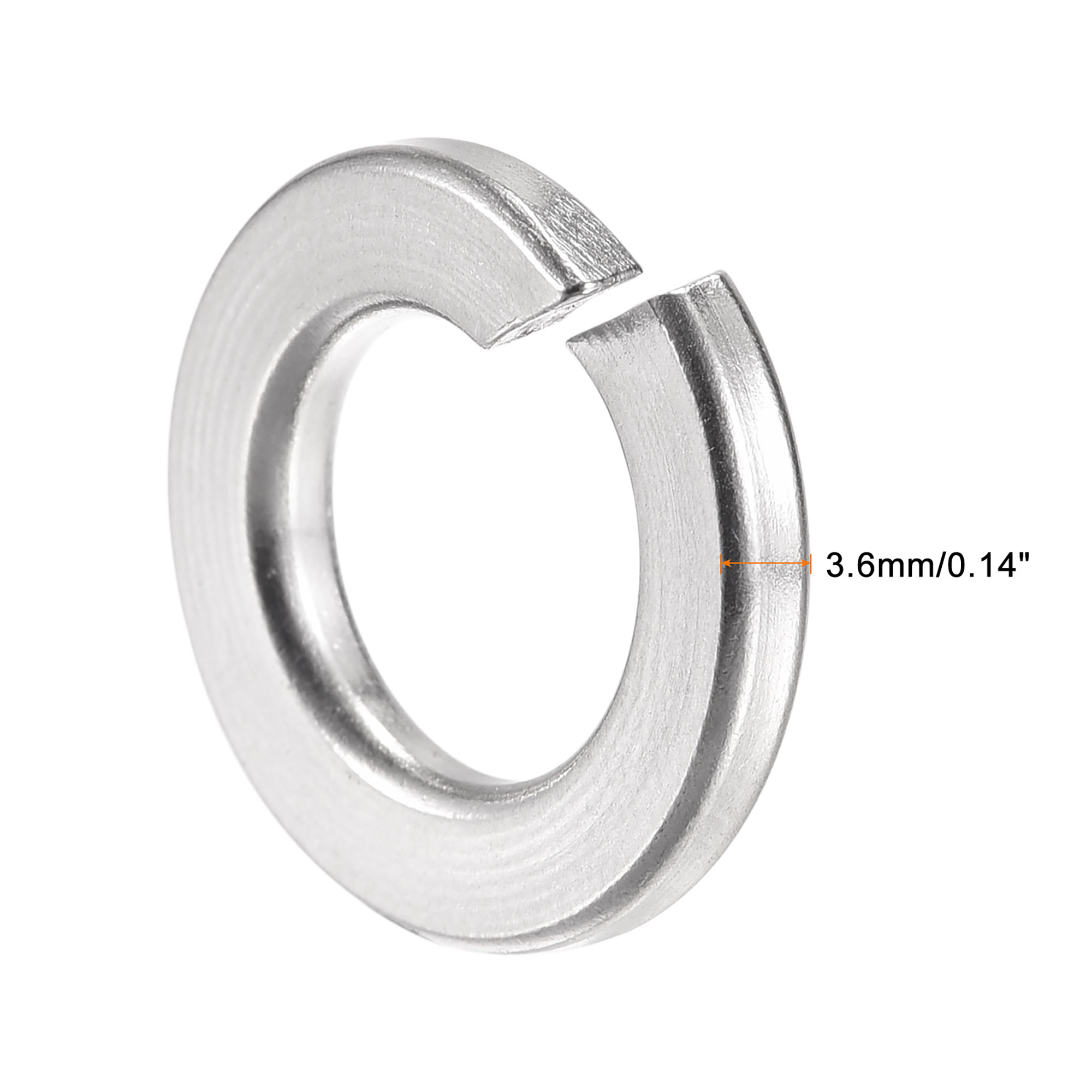 Uxcell 9/16-Inch 304 Stainless Steel Split Spring Lock Washer 25 Pack - image 3 of 5