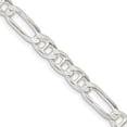 thumbnail image 3 of Diamond2Deal 925 Sterling Silver 6.5mm Figaro Anchor Chain Necklace for Men 24", 3 of 6