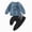 Blue, variant on zuwimk Toddler Baby Boy Fall Outfit Print Long Sleeve Sweatshirt and Elastic Pants Set 2Pcs Winter Clothes(12-18 Months,Green)
