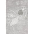 thumbnail image 2 of Incado 23x32 White Modern Wood Framed Museum Art Print Titled - Two Faces, 2 of 4