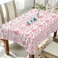 thumbnail image 4 of Pink Tribal Pattern Tablecloth 60" x 90" Rectangle Table Cloth Stain-Resistant Dining Table Cover for Home Dinner Party House Decor, 4 of 7