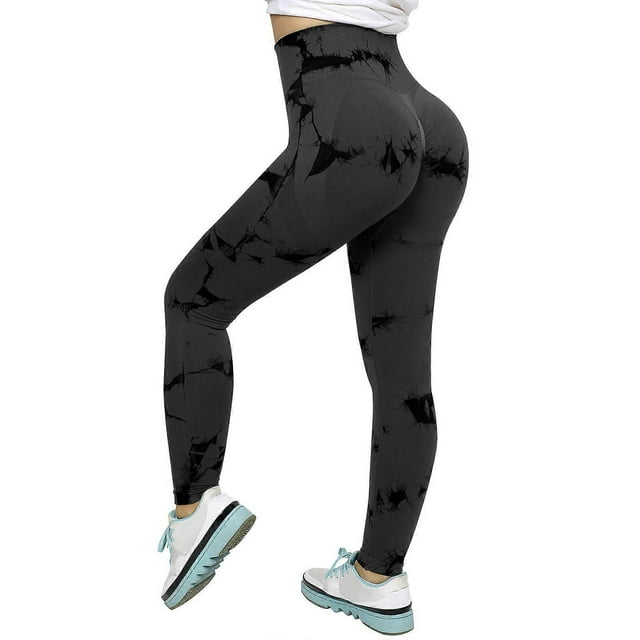 Moisture-Wicking High Waist Yoga Leggings Dark Grey For Women 1Set