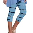 thumbnail image 1 of Gibobby Leggings Con Forro Polar Mujer Mallas 3/4 para mujer, mallas informales con estampado cintura alta para mujer, mallas atléticas, pantalones cortos entrenamiento Yoga（Azul， M), 1 of 5