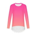 thumbnail image 5 of NAISIBABY Girls Tie-Dye T Shirts, Long Sleeve Crewneck Casual Fashion Kids Fall Clothes Tops Hot Pink 10T, 5 of 6
